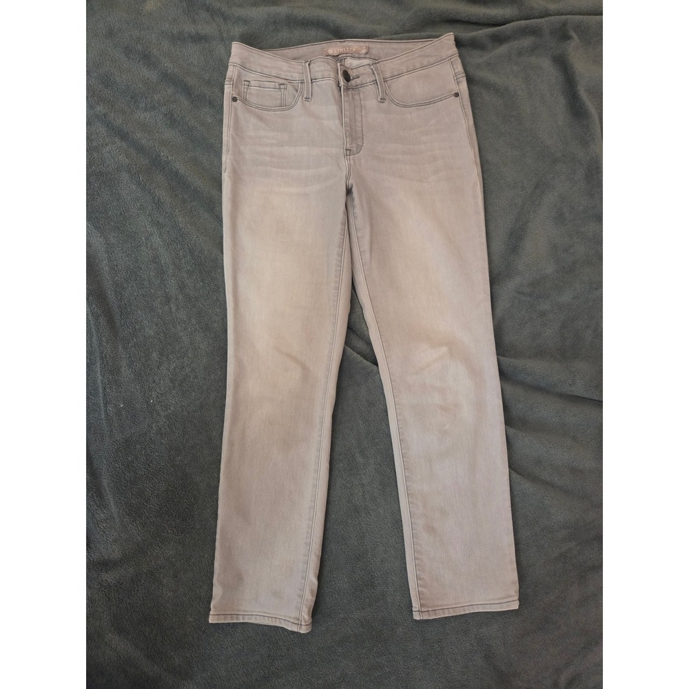 Athleta Sculpttek Jeans Women 6 Grey Straight Leg Performance Denim Excellent